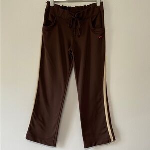 Nike Brown Sweatpants with Athletic Stripes Size XXL